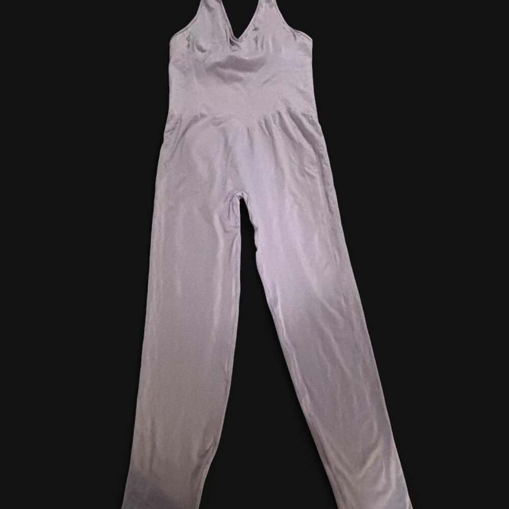 Victoria's Secret PINK Seamless Plunge Jumpsuit XXL Lavender